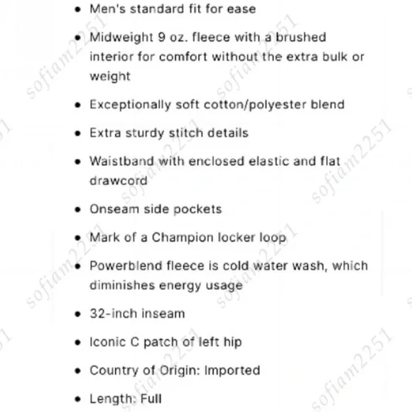 🌟NEW!🌟Champion Fleece Sweatpants BRAND NEW WITH TAGS! - Picture 8 of 14